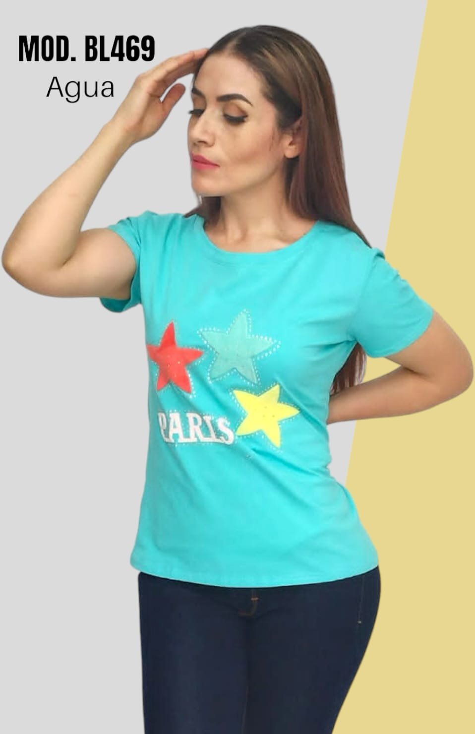 BLUSA BL469 AQUA.