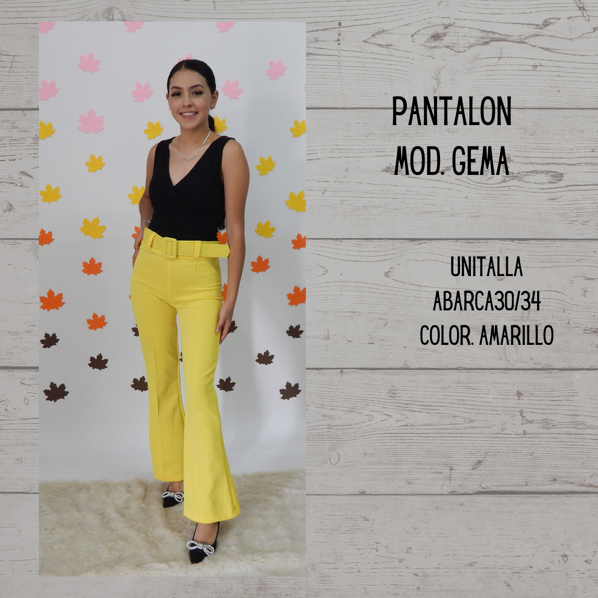 PANTALON GEMA AMARILLO REBAJADO