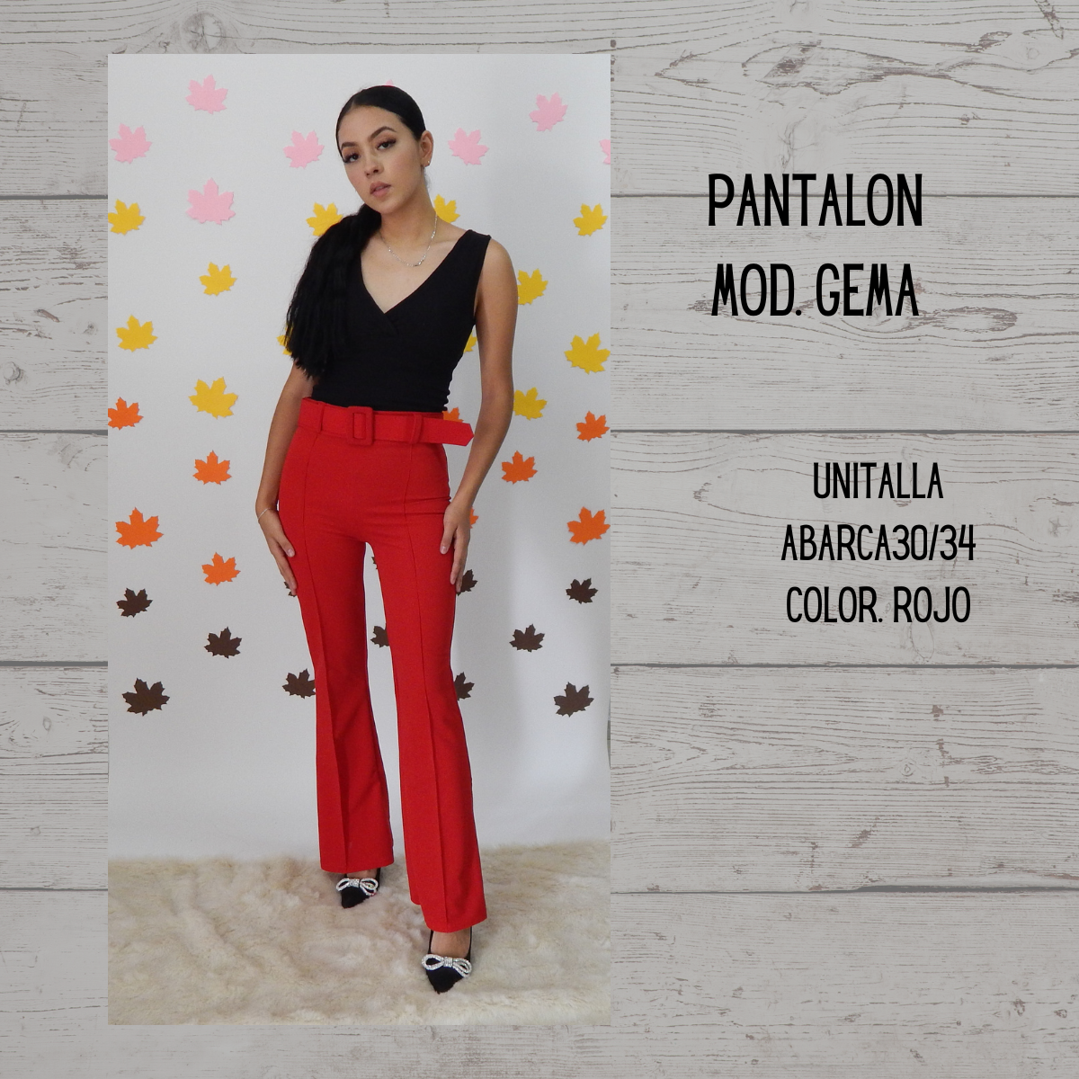 PANTALON GEMA ROJO REBAJADO