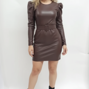 VESTIDO ALESSANDRA CAFE UNITALLA (30-34).