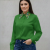 BLUSA DURAZNO VERDE.