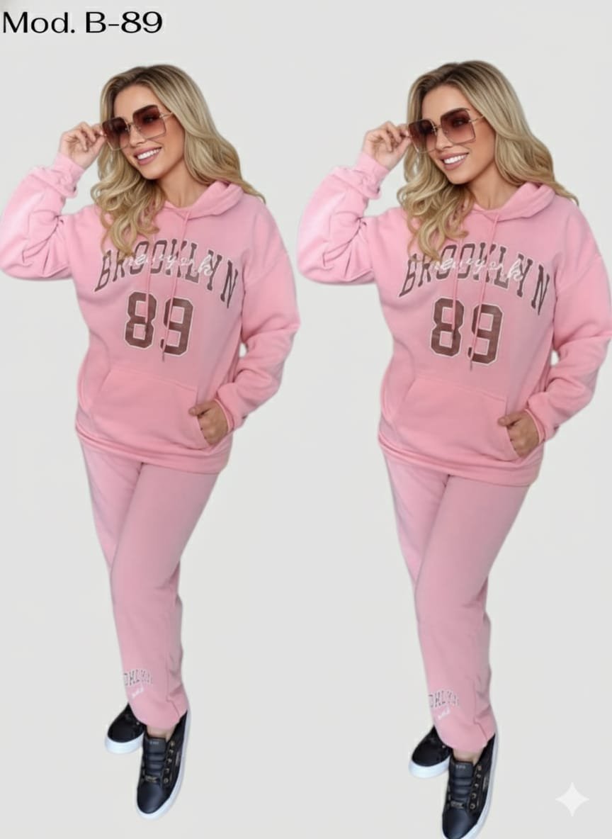 CONJUNTO PANTS DAMA B-89 ROSA TALLA M/L (32 A 36).