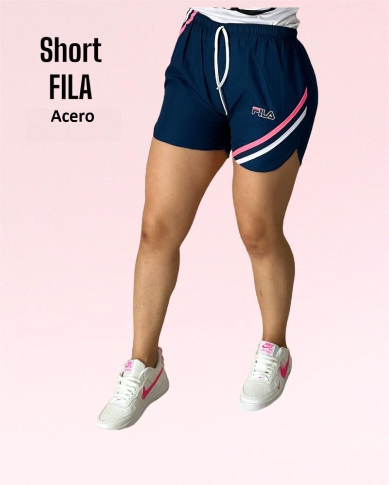 SHORT DE DAMA FILA ACERO