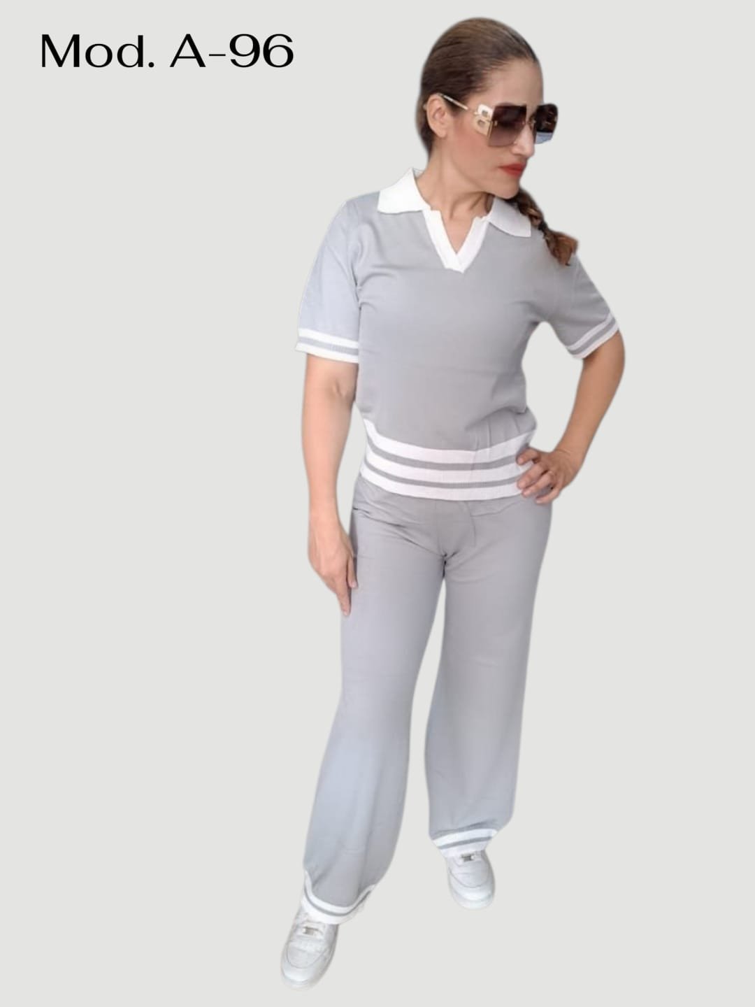 CONJUNTO DAMA A-96 GRIS UNITALA (32 A 36)