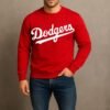 SUDADERA CABALLERO DODGERS ROJO.