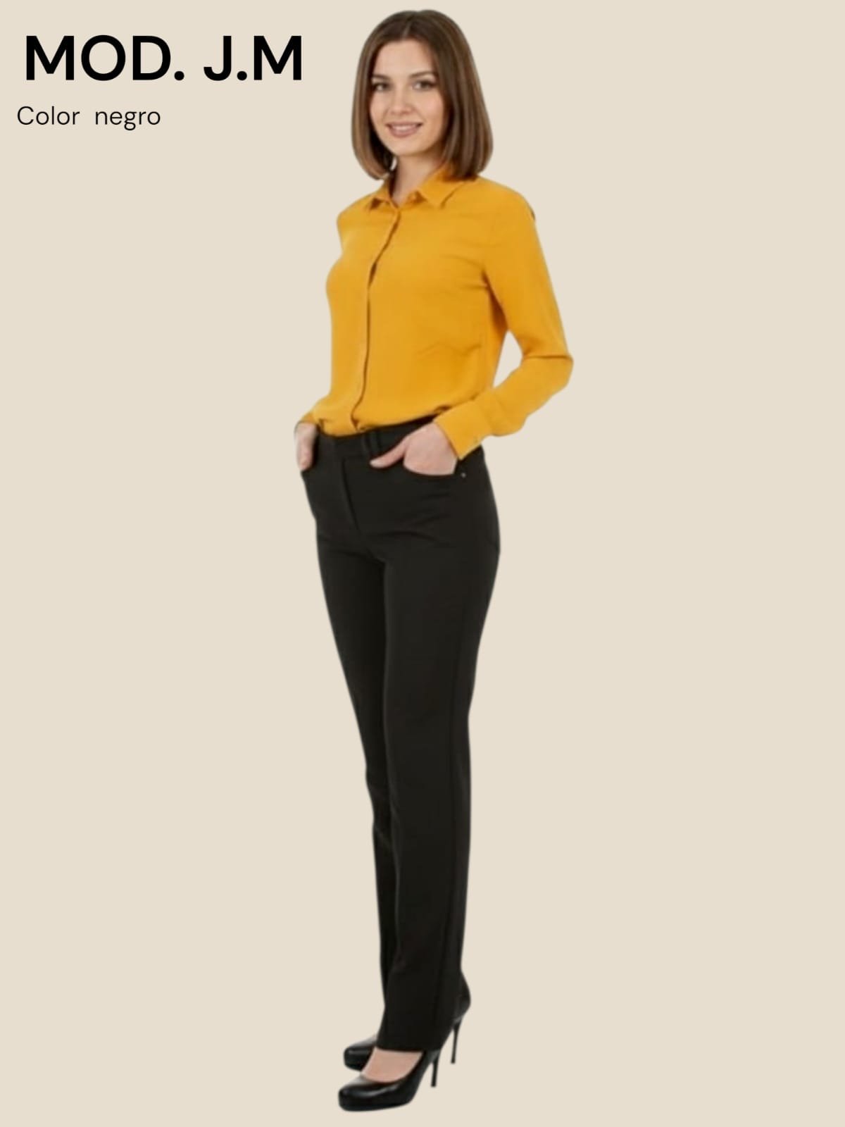 Pantalón de vestir negro JM