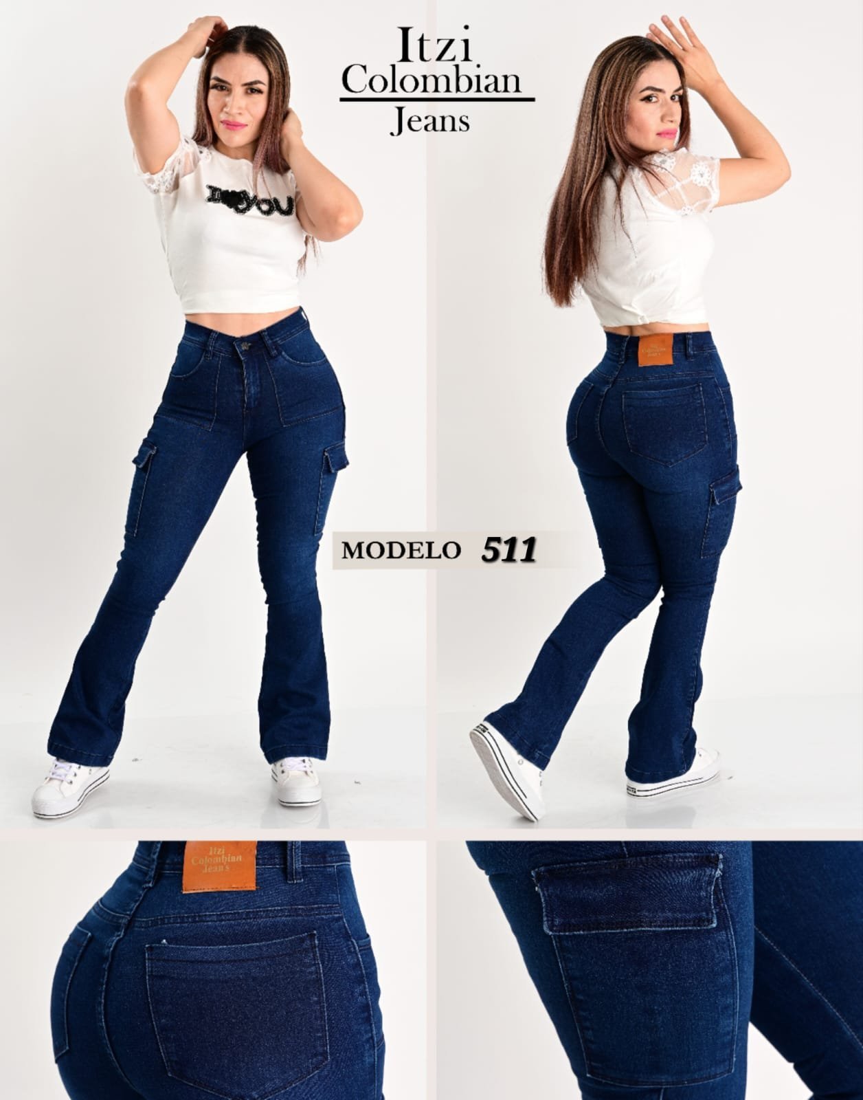 PANTALON DE MEZCLILLA ACAMPANADO CARGO 511.