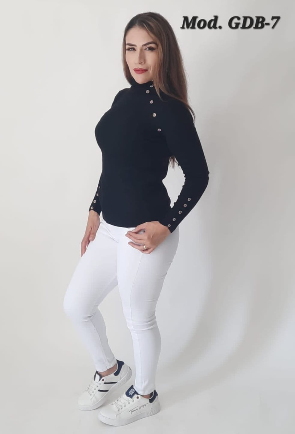 BLUSA DE TEJIDO GDB-7 NEGRO UNITALLA (30 A 34).