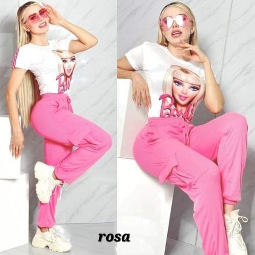 Pantalón cargo de dama rosa unitalla.