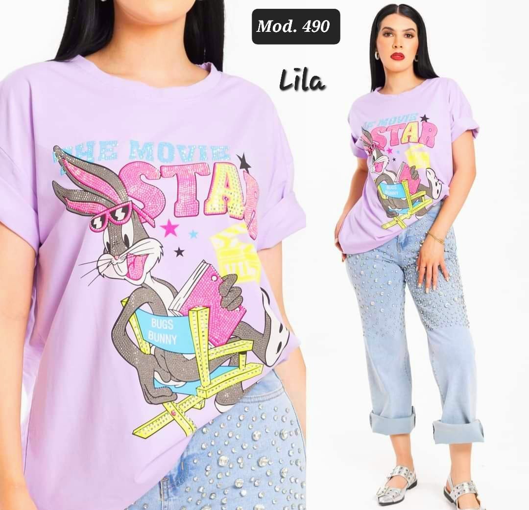 BLUSA 490 LILA.