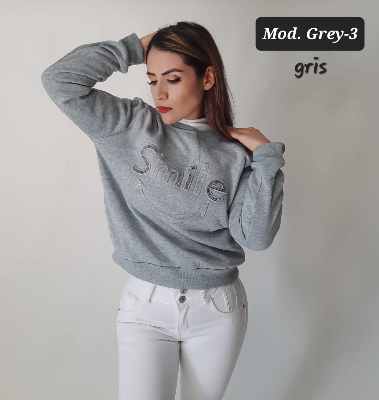SUDADERA GREY 03 GRIS