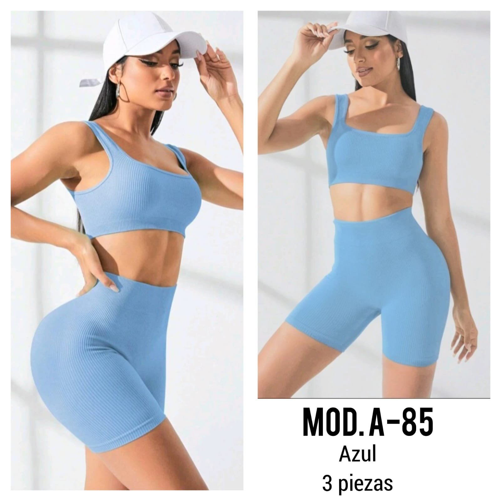 CONJUNTO A-85 AZUL 3 PIEZAS UNITALLA (30 A 34).