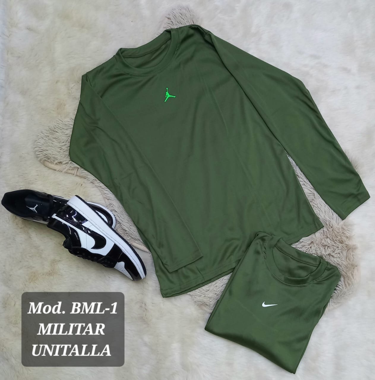 PLAYERA BML-1 MILITAR UNITALLA.