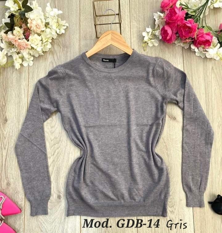 BLUSA DE TEJIDO GDB-14 GRIS UNITALLA.