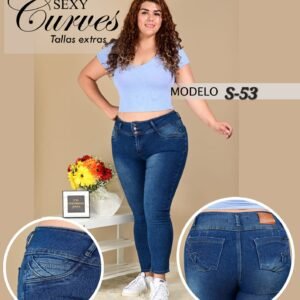 PANTALON DE MEZCLILLA SEXY CURVES S-53.