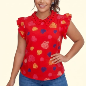 BLUSA 496 ROJO UNITALLA (30 A 36) .