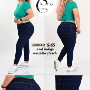JOGGER DE MEZCLILLA SEXY CURVES S-65.