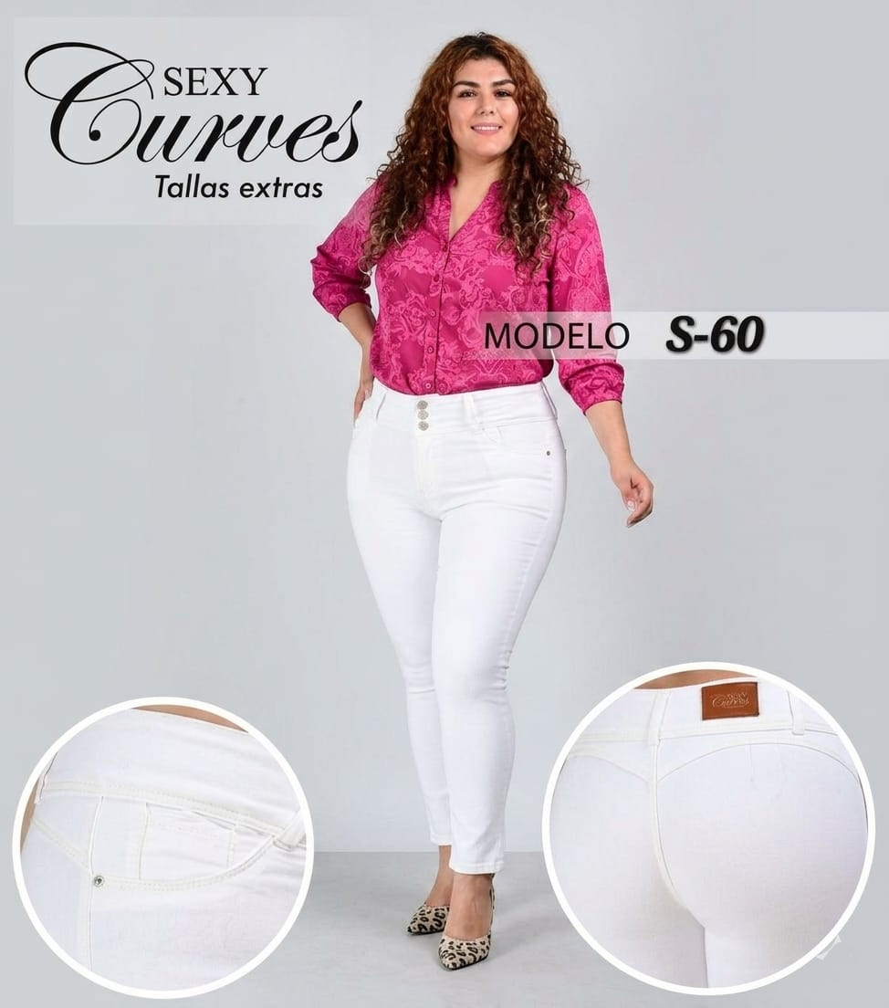 PANTALON DE MEZCLILLA SEXY CURVES S-60.