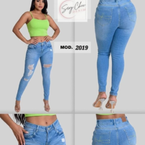 PANTALON DE MEZCLILLA SEXY CHIC 2019