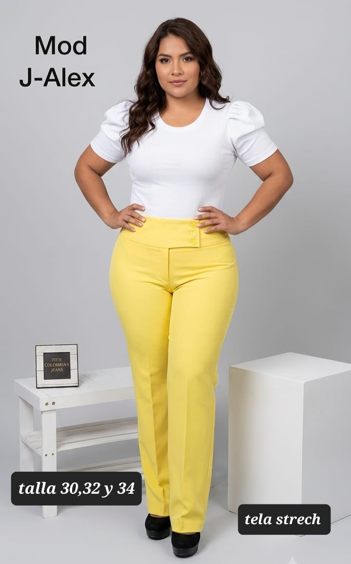 Pantalón de vestir amarillo J-ALEX