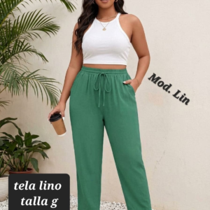 PANTALON LIN MENTA.