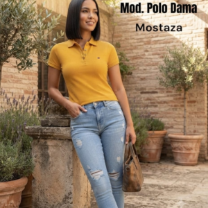 POLO DAMA MOSTAZA