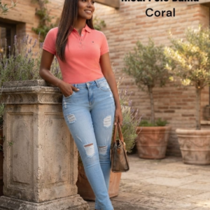 POLO DAMA CORAL