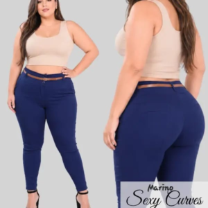 PANTALON MILENIUM CURVES MARINO.