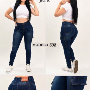 Pantalon de mezclilla itzi cargo 532.