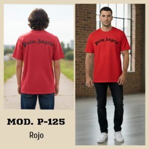 PLAYERA DE CABALLERO P 125 ROJO.