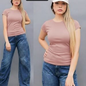 BLUSA BASICA MOD. MOSS UNITALLA ROSA PALO