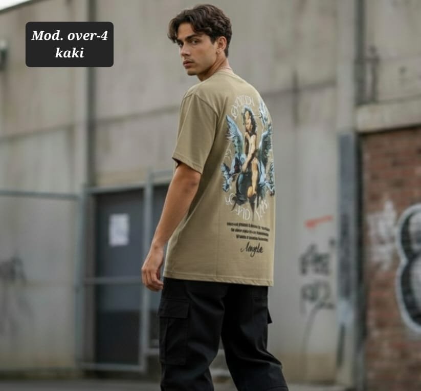 PLAYERA CABALLERO MOD. OVER-4 KAKI