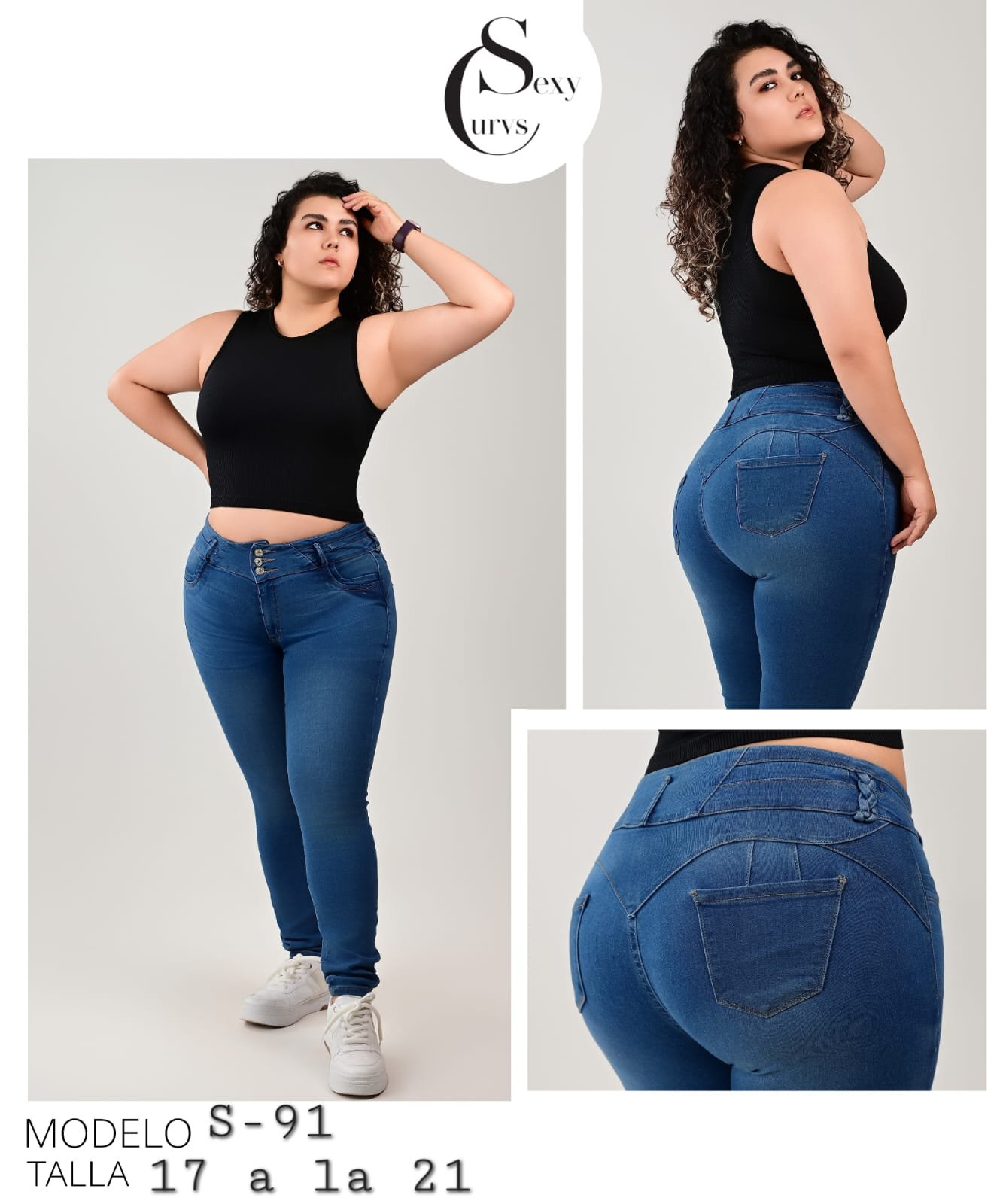 PANTALON DE MEZCLILLA CURVY MOD. S-91