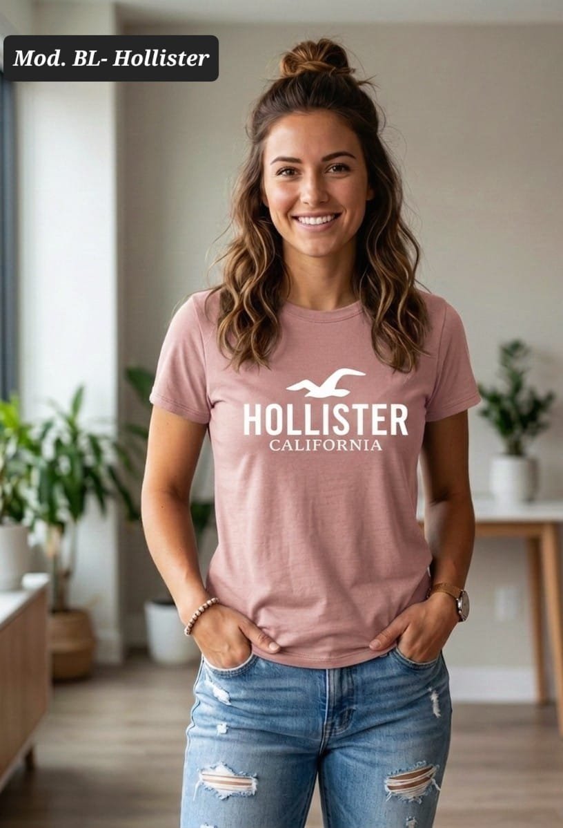 BLUSA MOD. BL-HOLLISTER UNITALLA ROSA