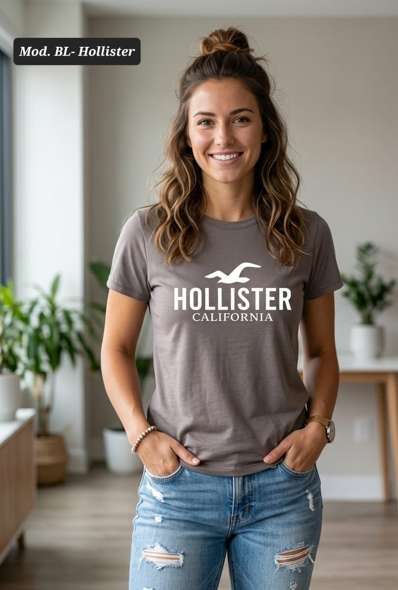 BLUSA MOD. BL-HOLLISTER UNITALLA CHOCOLATE