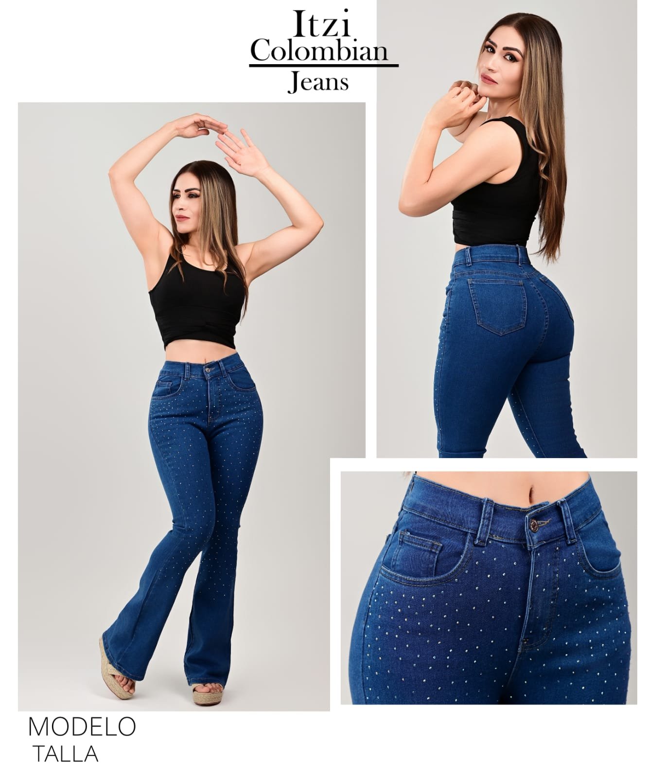 PANTALON DE MEZCLILLA ACAMPANADO MOD. 592
