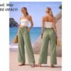 PANTALON DAMA RECTO MOD. MAY VERDE OPACO