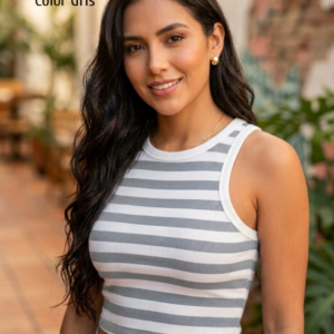CROP TOP IMPORTACIÓN UNITALLA MOD. ANASTACIA GRIS