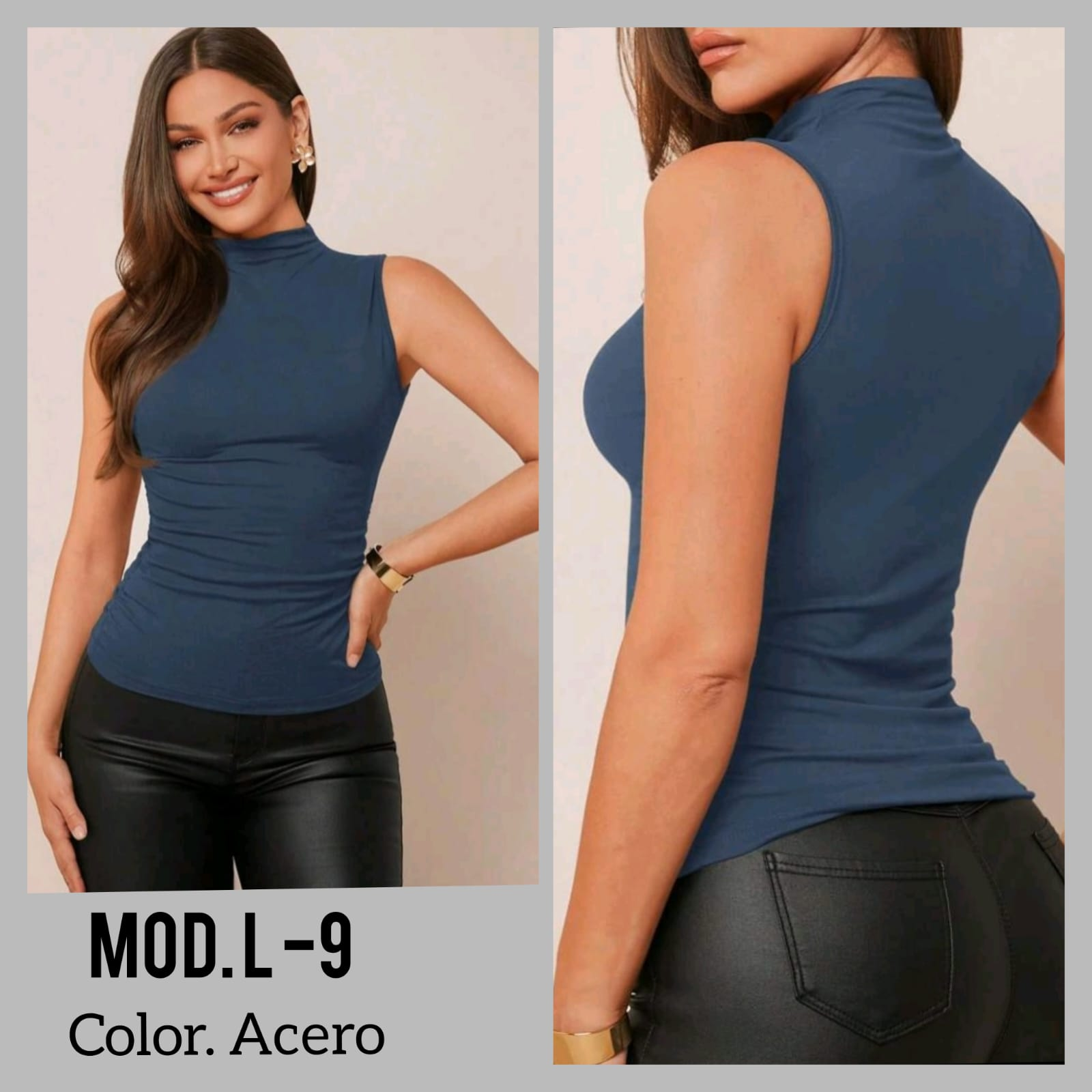 BLUSA L-9 ACERO UNITALLA (30 A 34)