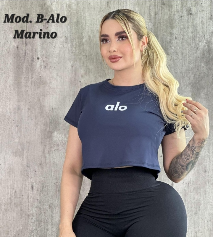 BLUSA DEPORTIVA UNITALLA MOD. B-ALO MARINO