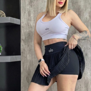 SHORT FALDA DEPORTIVO UNITALLA MOD. ALO-D1 NEGRO