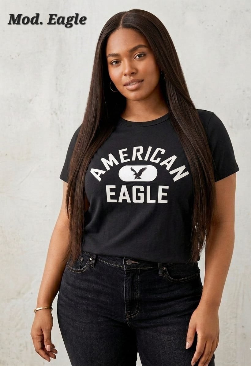 BLUSA OVERSIZE MOD. EAGLE NEGRO