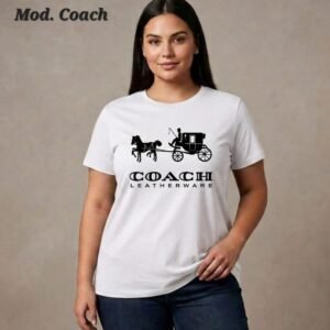 BLUSA OVERSIZE MOD. COACH BLANCO