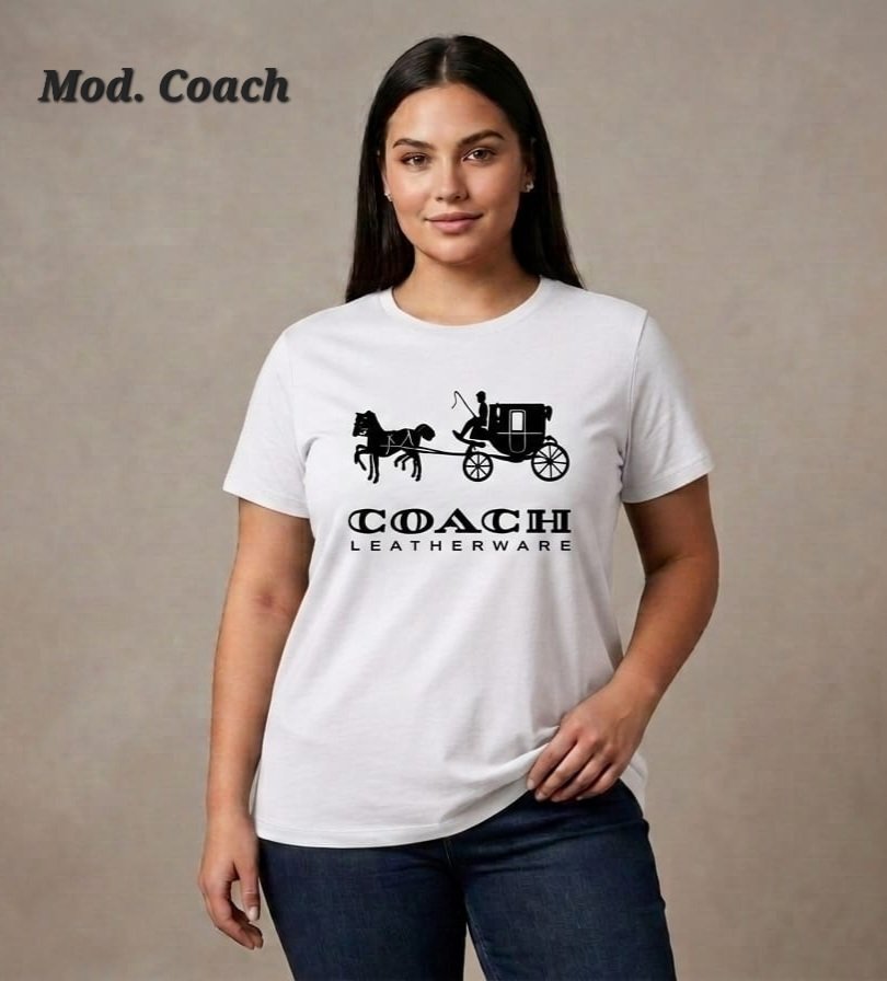 BLUSA OVERSIZE MOD. COACH BLANCO