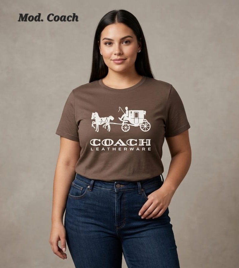 BLUSA OVERSIZE MOD. COACH CAFE