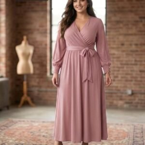 VESTIDO CURVY MOD. AYLIN ROSA PALO