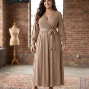VESTIDO CURVY MOD. AYLIN CAPUCHINO