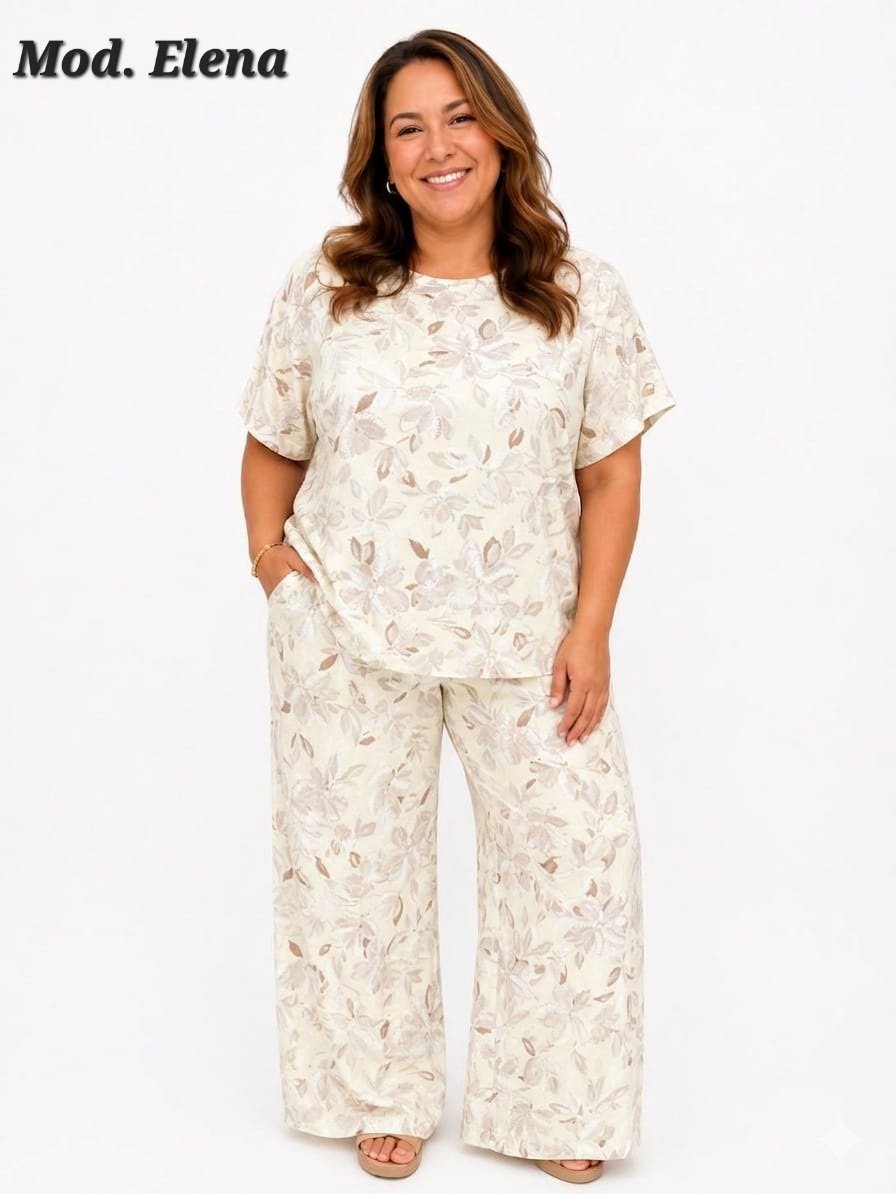 CONJUNTO DE DAMA EXTRA MOD. ELENA BEIGE