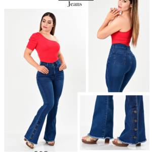 PANTALON DE MEZCLILLA ACAMPANADO MOD. 587