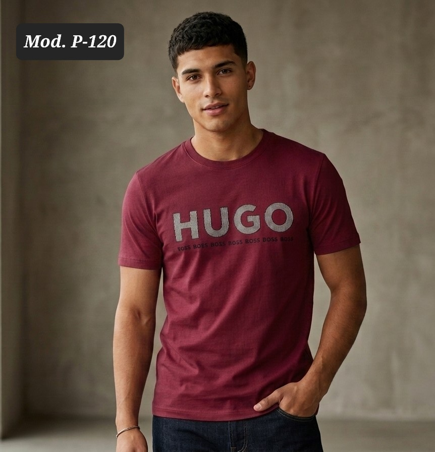 PLAYERA DE CABALLERO MOD. P 120 TINTO